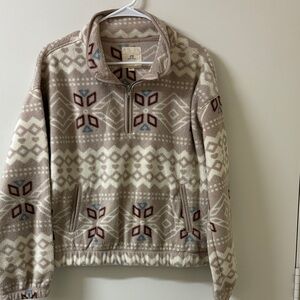 Women’s Beige Patterned Pullover Jacket
